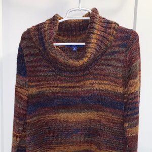 Apt. 9 Multicolor Cowl Neck Sweater, Medium